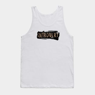 Introvert Vintage Brush Splatter Art Tank Top